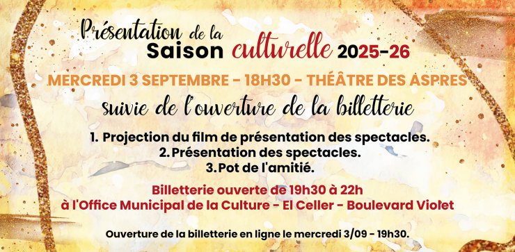 Prsentation de la saison culturelle du Thtre des Aspres - Thuir