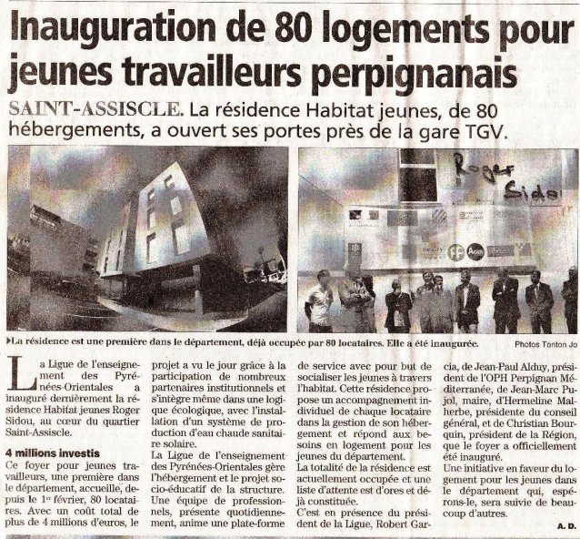 Inauguration Résidence Roger Sidou - Habitat Jeunes : 